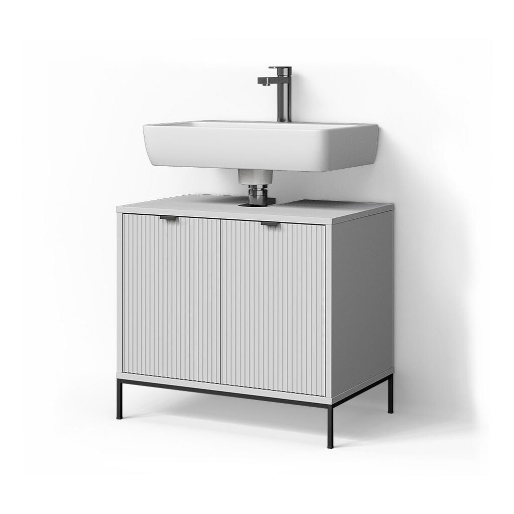 Livinity® VANITY UNIT ATERNO Bílá 70 x 63 cm se 2 dveřmi