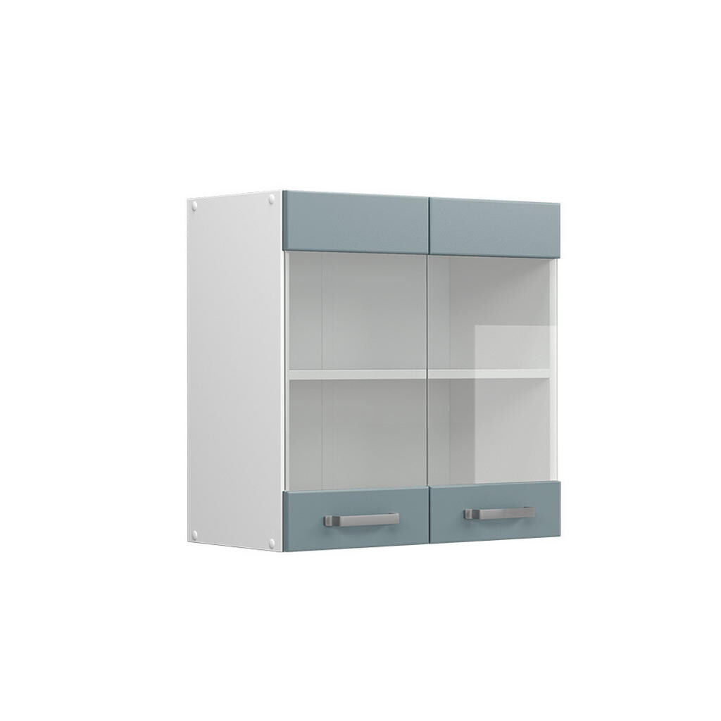 Vicco UNIVERZÁLNÍ NÁSTĚNNÁ SKŘÍŇKA R-Line Modrošedá 60 cm se skleněnými dvířky