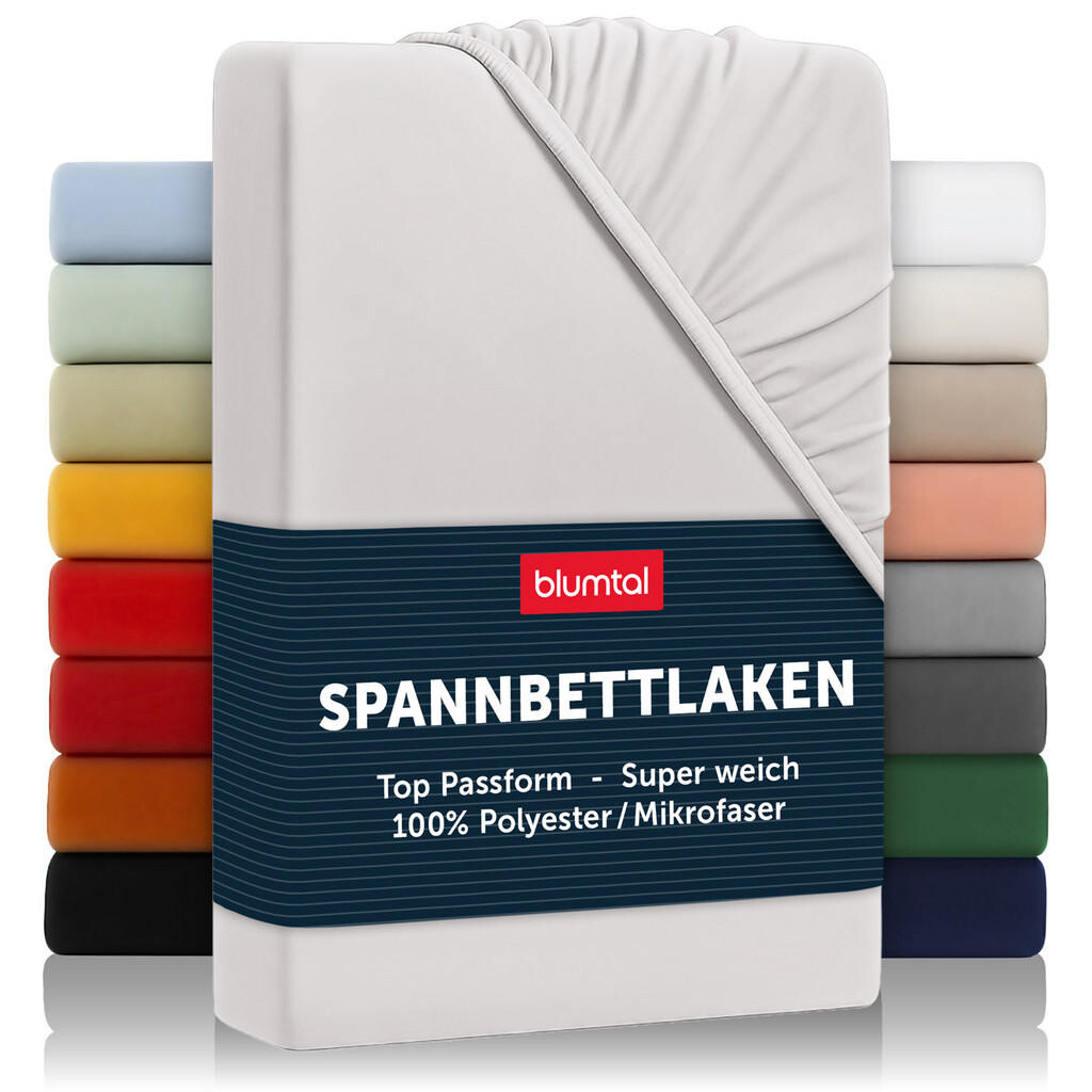 Blumtal NAPÍNACÍ prostěradlo z mikrovlákna, 180/200/30 cm, Světle šedá