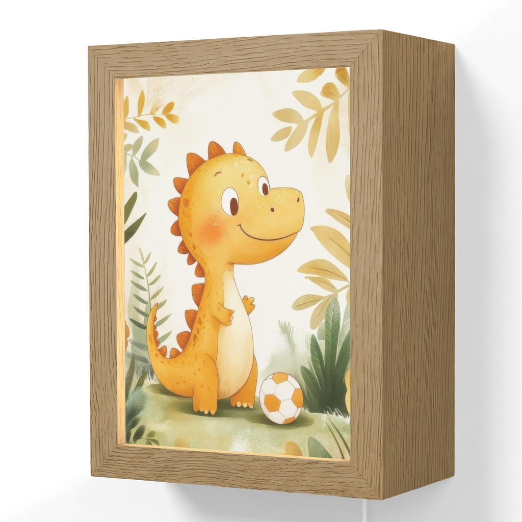 OnlyWow NÁSTĚNNÁ LAMPA Dino - Fotbal - Orange 15x20 cm