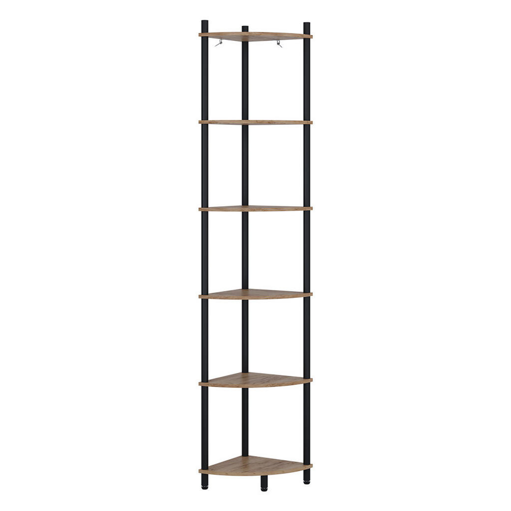 Vicco ROHOVÁ POLICE Bivio Zlatý dub power/antracit 29 x 163.5 cm se 6 úložnými přihrádkami