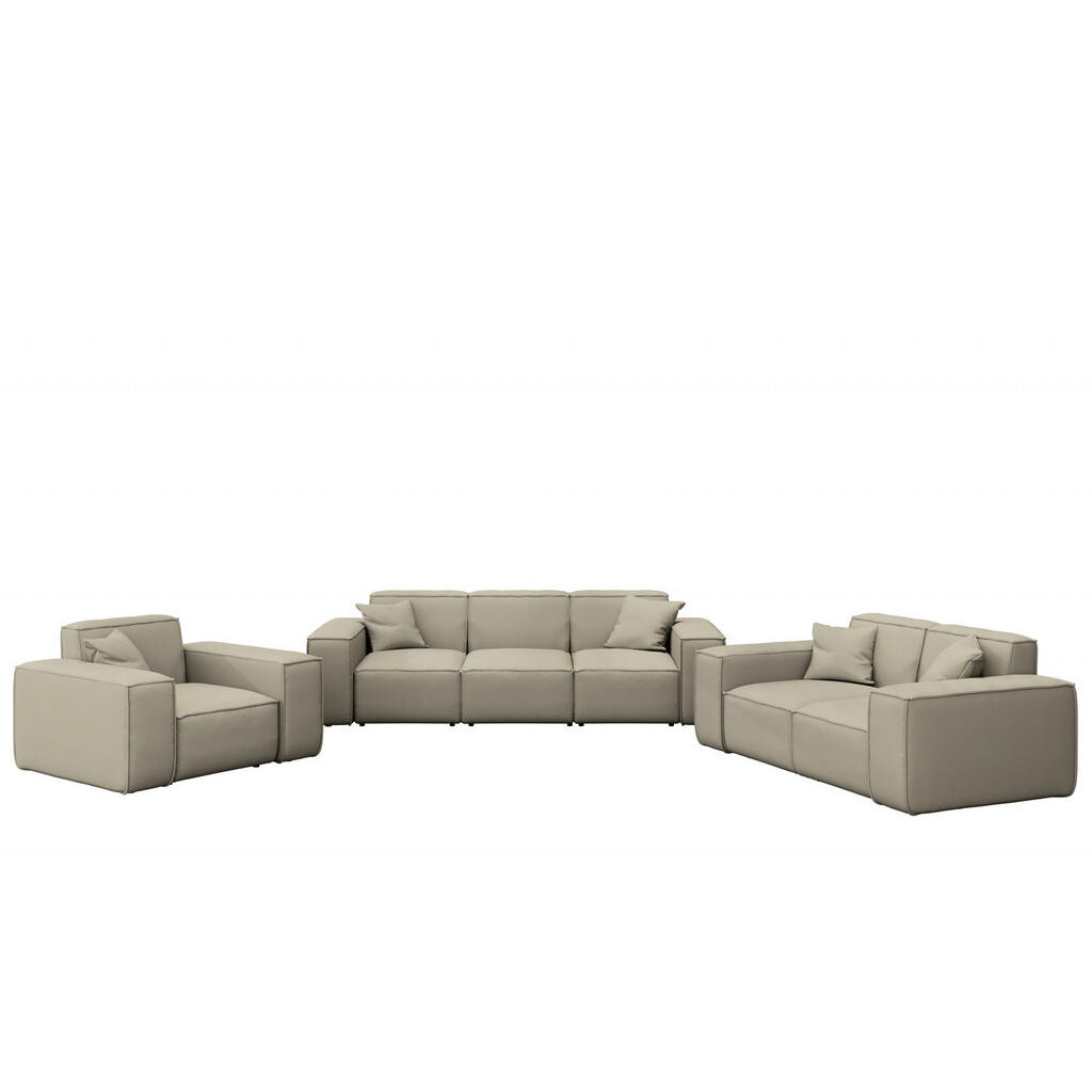 Kaiser Möbel ZAHRADNÍ SEDACÍ SOUPRAVA 3+2+1 MALIBU tkanina Odyssey Tmavě béžová