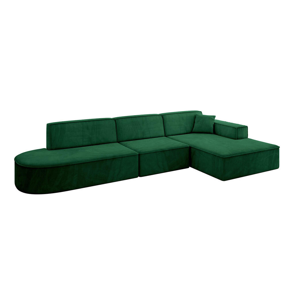 ALTDECOR ROHOVÁ SEDACÍ SOUPRAVA s otomanem vpravo IREA-L2-v4 – 328 × 171 × 79 cm, zelená