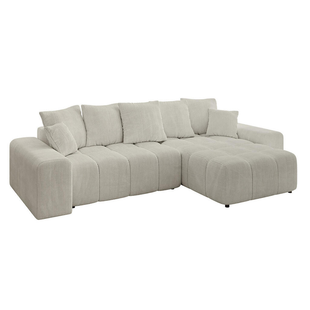 ALTDECOR ROHOVÁ SEDAČKA, otoman vpravo ENIL-L 297x189x68, krémový manšestr