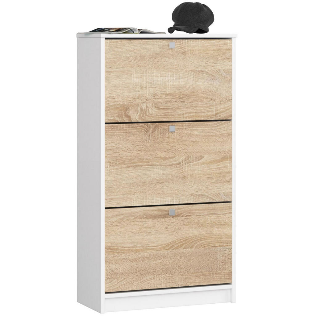 RAUMHIRSCH FURNITURE SKŘÍŇ NA BOTY Bílá, dub Sonoma 113/60/28,5