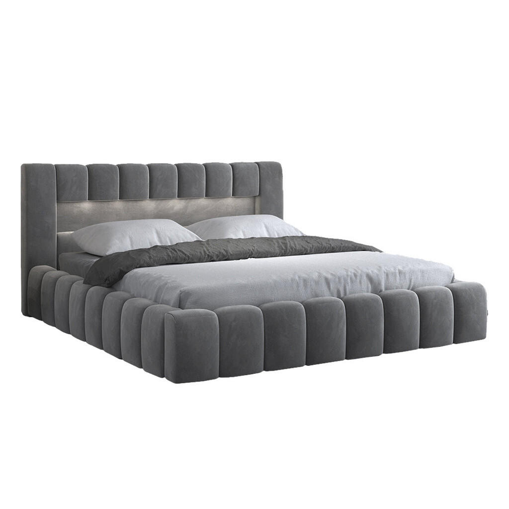 Petits-meubles BOXSPRING POSTEL 160/200 Auria Šedá
