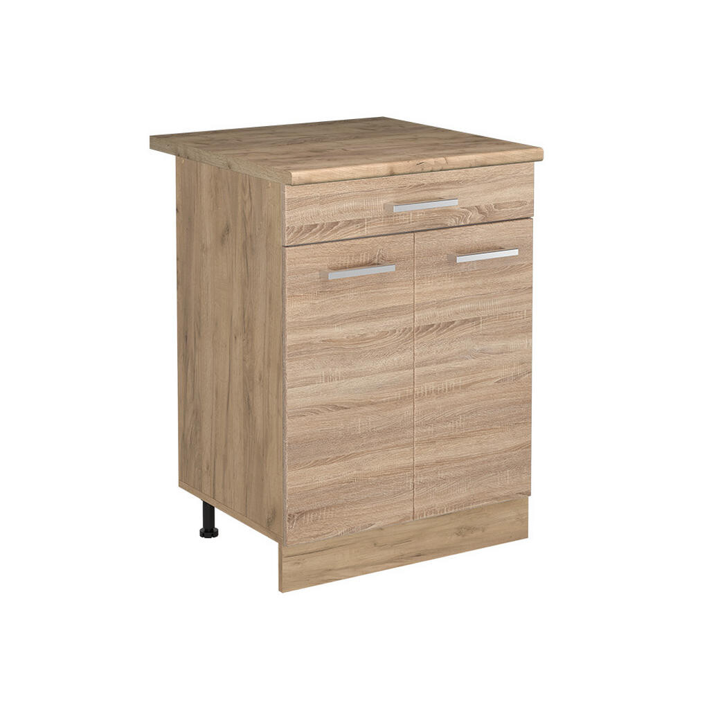 Vicco SPODNÍ SKŘÍŇKA KUCHYŇSKÉ LINKY R-Line, Sonoma/Zlatý mocný dub, 60 cm se zásuvkou pracovná doska Dub Goldkraft
