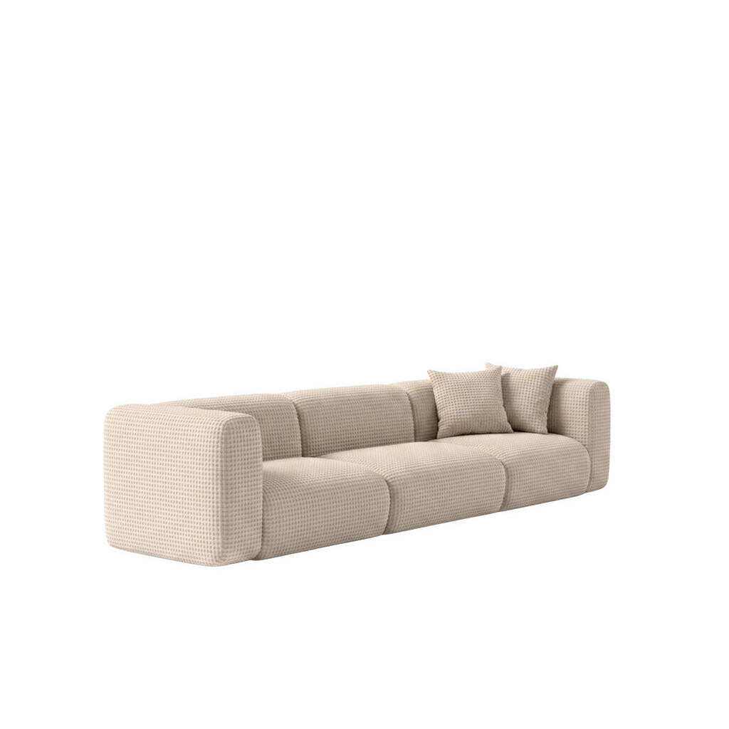 Kaiser Möbel POHOVKA třímístná, žinylková látka Cremona, Krémová, GRETA