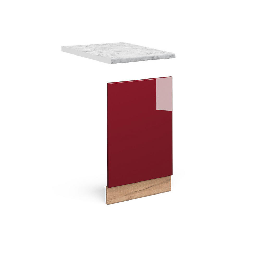 Vicco PŘEDNÍ PANEL Fame-Line Bordó červená vysoký lesk 45 cm , PD Mramor