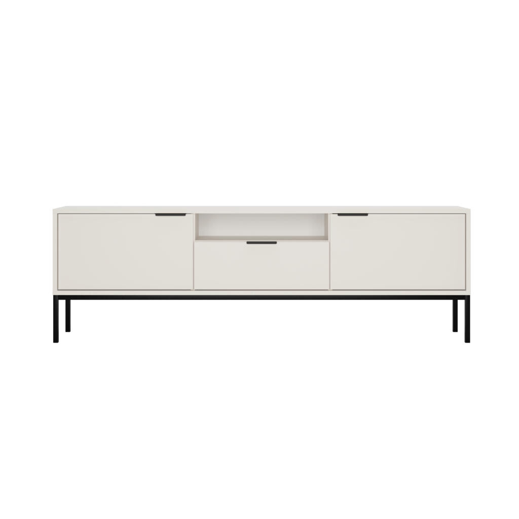 RAUMHIRSCH FURNITURE NÍZKÁ SKŘÍŇKA Austin II bílá, černá 33/56,4/175 cm