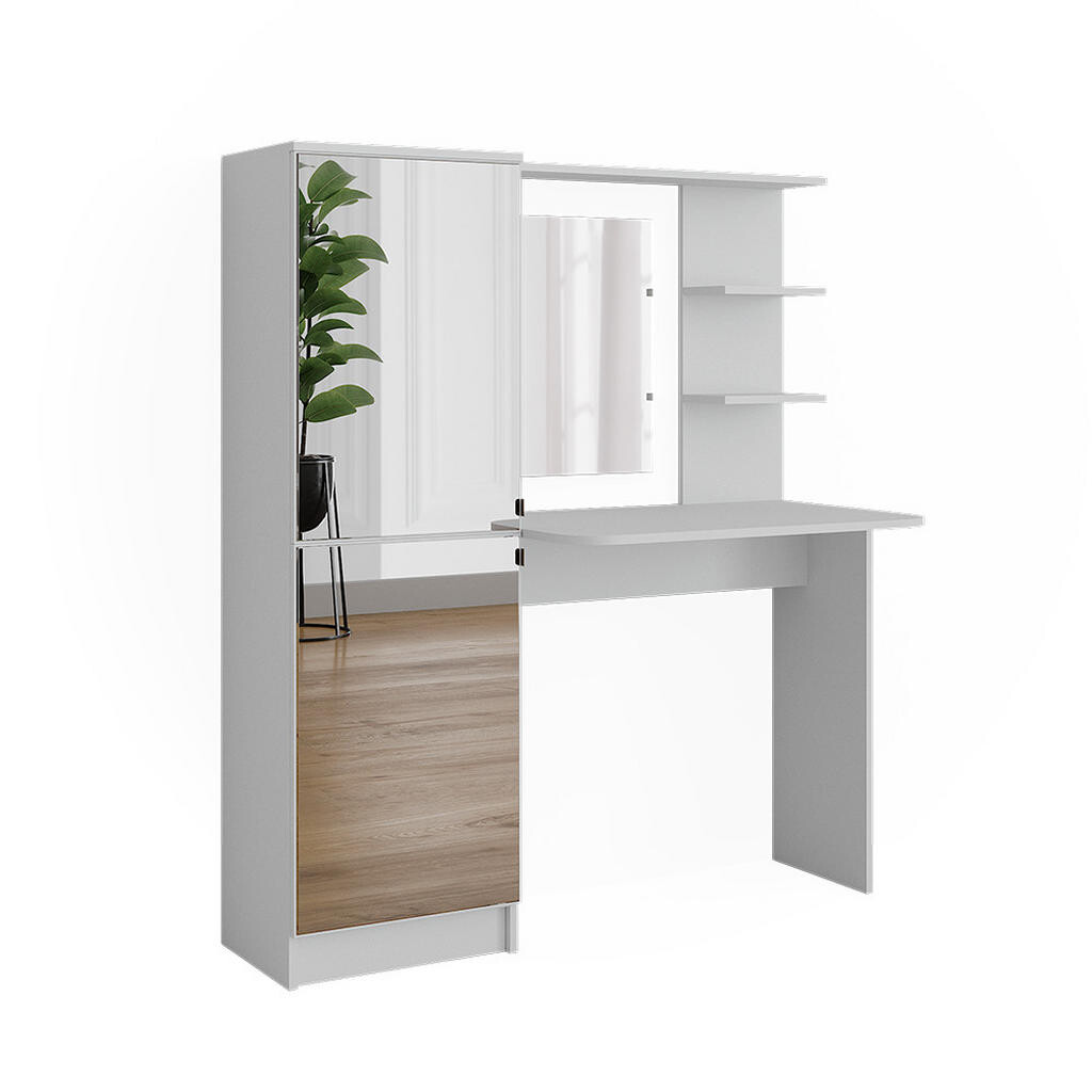 Vicco TOALETNÍ STOLEK Jasmin Bílá 123 cm se zrcadlem