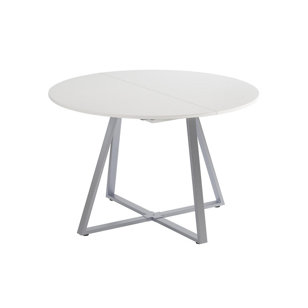 Vicco JÍDELNÍ STŮL Loyd, Bílá/Šedá, 120-160 x 120 cm rozšiřitelný