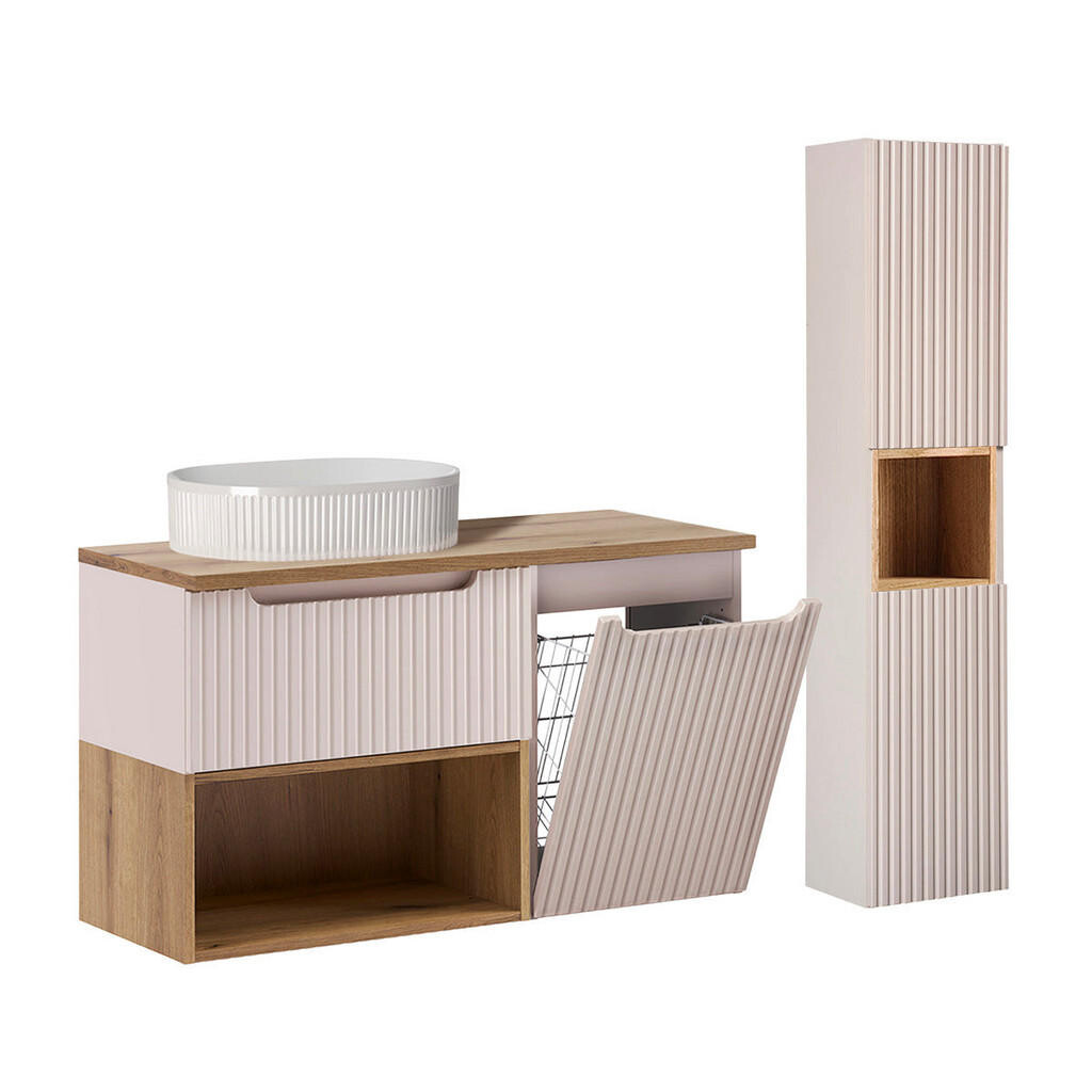 Petits-meubles KOUPELNOVÝ NÁBYTEK 100.4cm Riva 2er-Set Kašmír