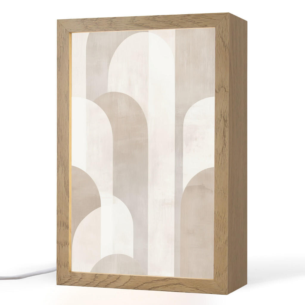 OnlyWow STOLNÍ LAMPA Abstraktní oblouky - Moderní - Béžová 20x30 cm
