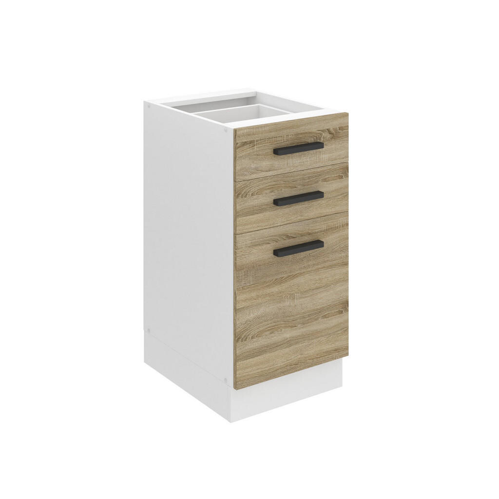 B BELINI GROUP KUCHYŇSKÁ SPODNÍ SKŘÍŇKA 40 cm, bez pracovní desky, se zásuvkami, Dub Sonoma