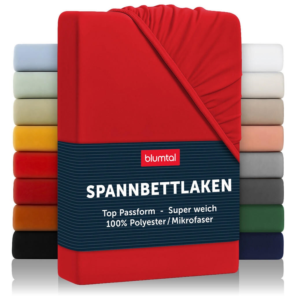Blumtal NAPÍNACÍ prostěradlo z mikrovlákna, 105/190/30 cm, Červená