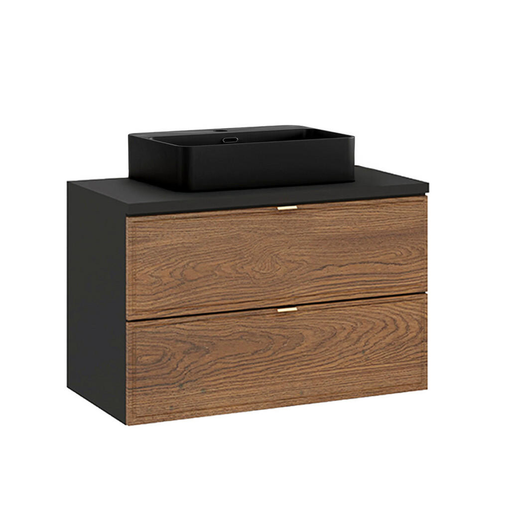 Petits-meubles UMYVADLO 80.2cm Elena Dřevo a černá