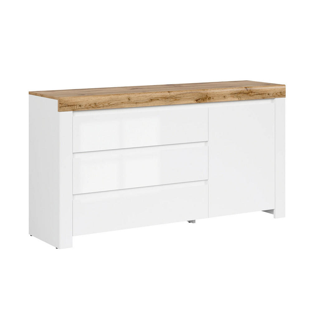 Petits-meubles SIDEBOARD Hella Bílá a dřevo