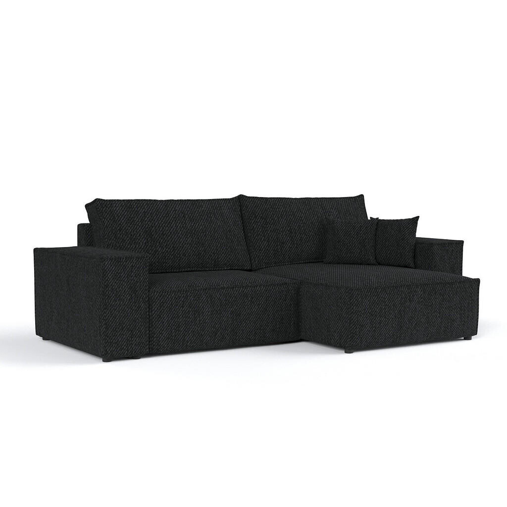 AltaBeds ROHOVÁ SEDAČKA CAVO, textil, Černá