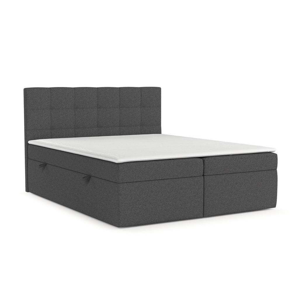 AltaBeds POSTEL BOXSPRING LEAN 160/200 cm Antracitová