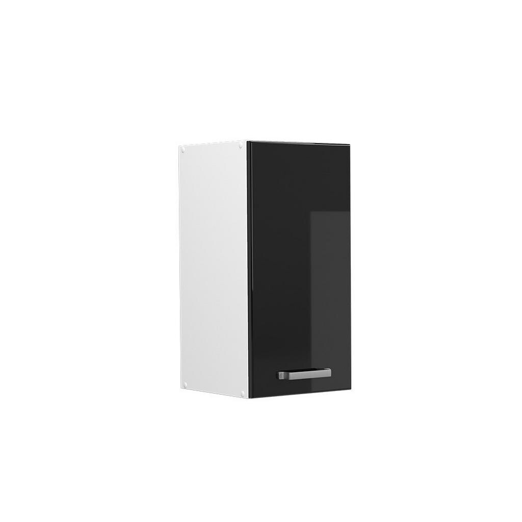 Vicco UNIVERZÁLNÍ NÁSTĚNNÁ SKŘÍŇKA R-Line Černý vysoký lesk 30 cm s dvířky