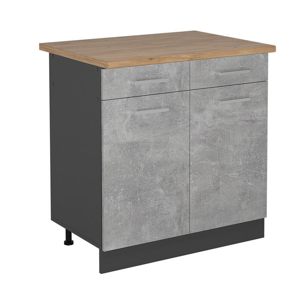 Vicco SPODNÍ SKŘÍŇKA KUCHYŇSKÉ LINKY R-Line Beton 80 cm , PD Dub