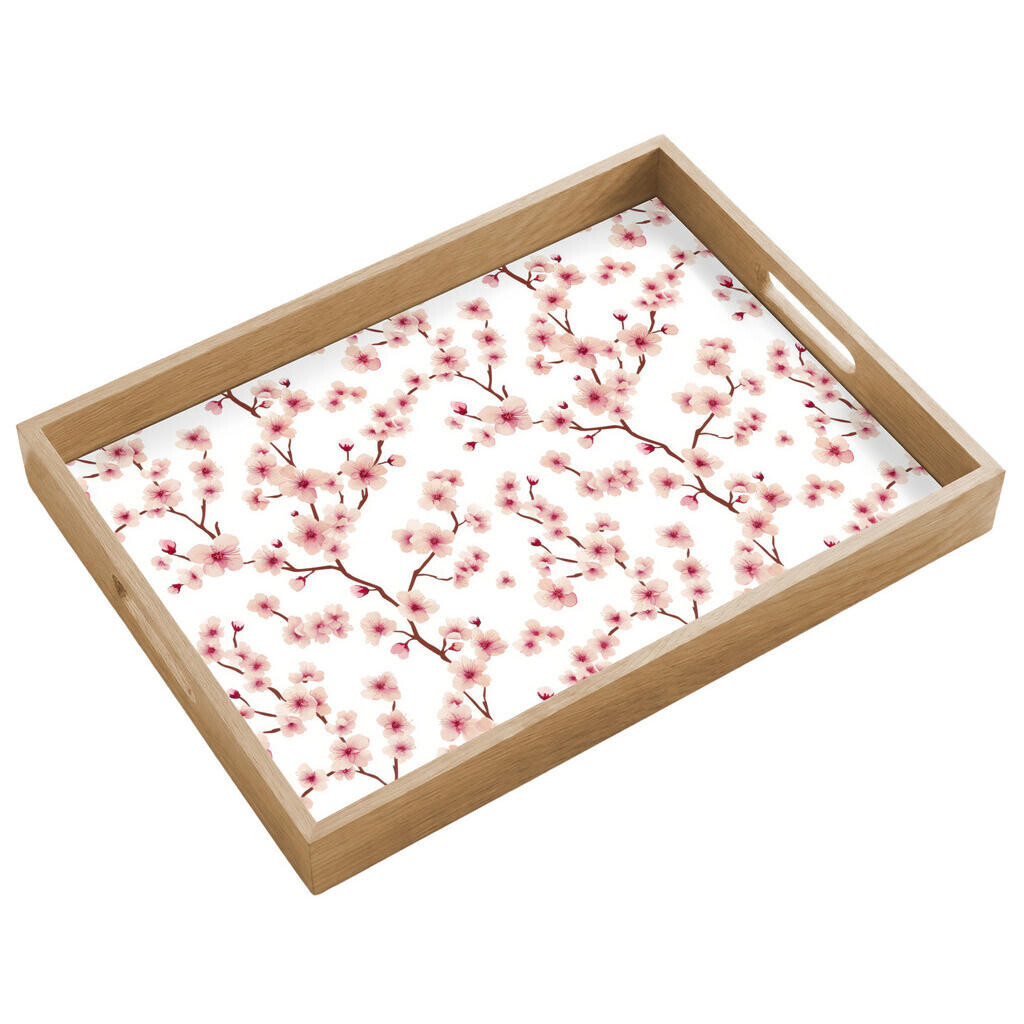OnlyWow SERVÍROVACÍ PODNOS Třešňový květ - větve - růžová 50x35 cm