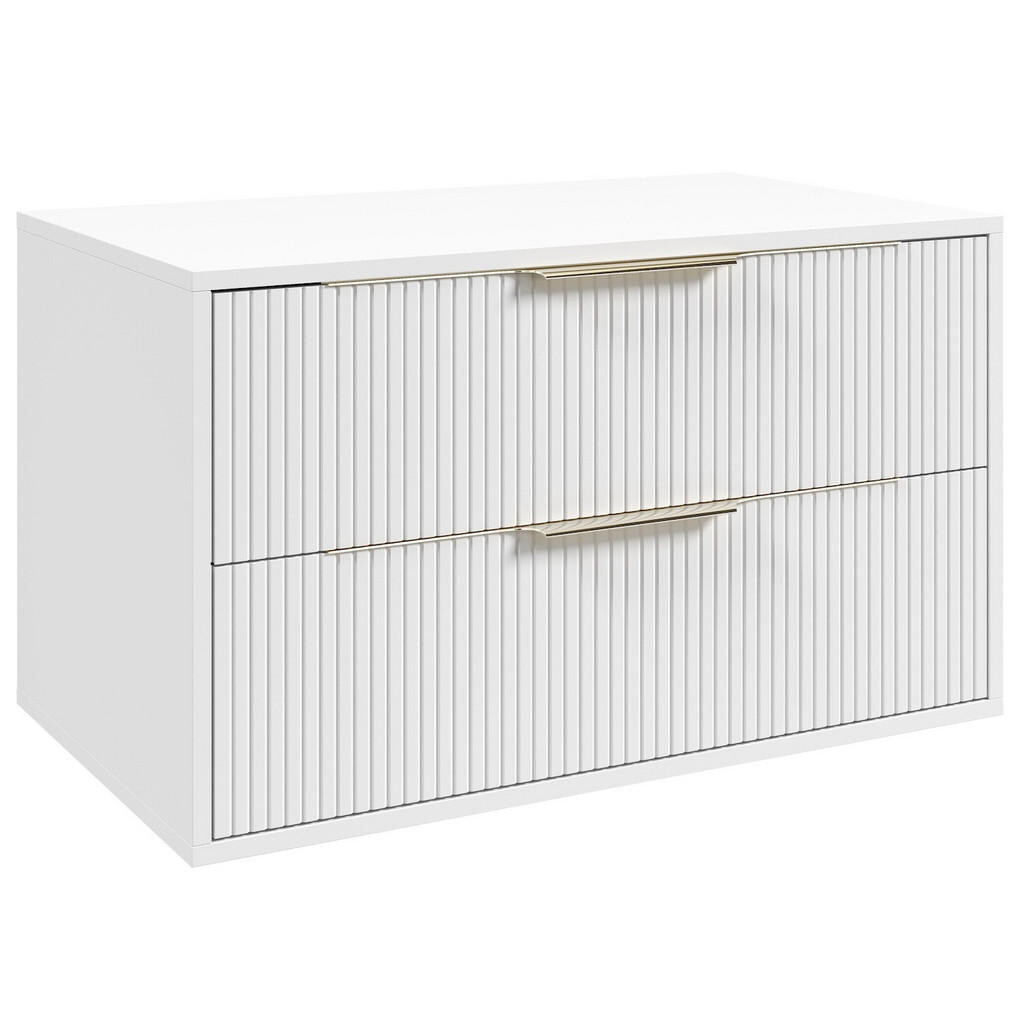 Badplaats SKŘÍŇKA POD UMYVADLO Rimini 2 zásuvky bílá mat - 80 x 46 x 46 cm
