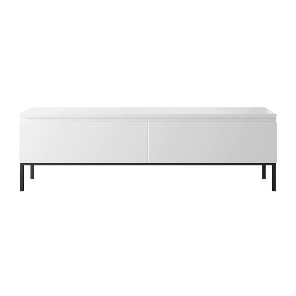 Selsey TV stolek Bemmi bílý na kovovém rámu 150/44/32 cm