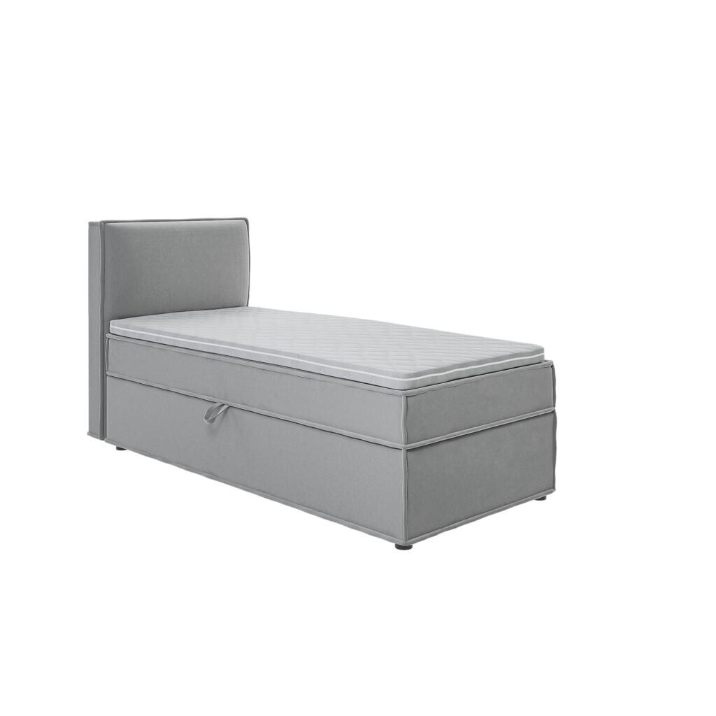 S-Style POSTEL BOXSPRING 90/200 cm Eclipse ze šedého mikrovlákna