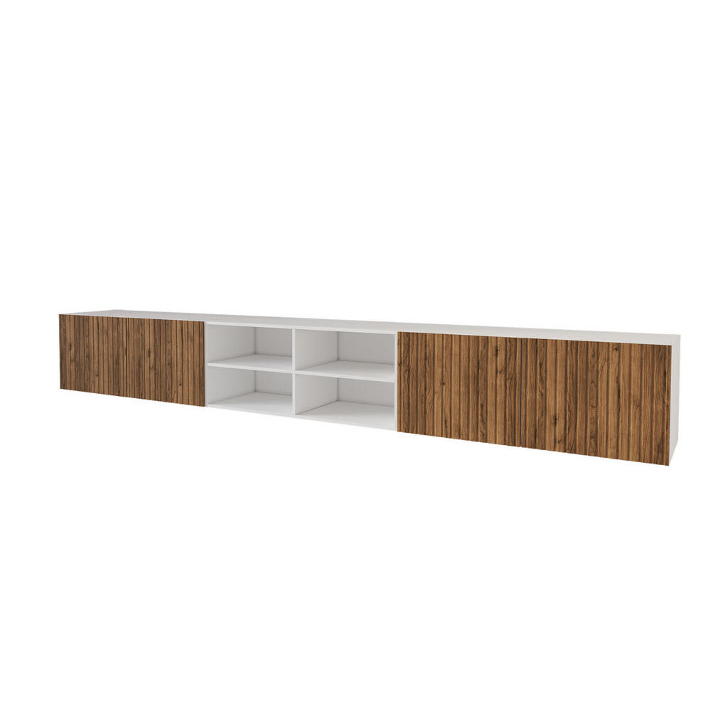ALTDECOR NÍZKÁ komoda KITO-W 3x100x40x40 cm – bílá / Katania