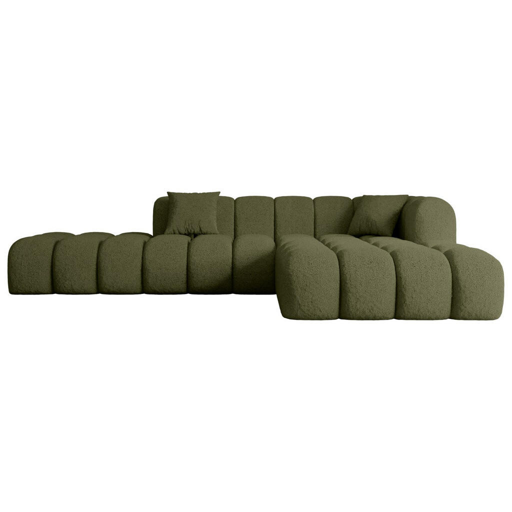 ALTDECOR ROHOVÁ SEDACÍ SOUPRAVA s otomanem vpravo OLEA-L2 – 289 × 176 × 71 cm, zelená