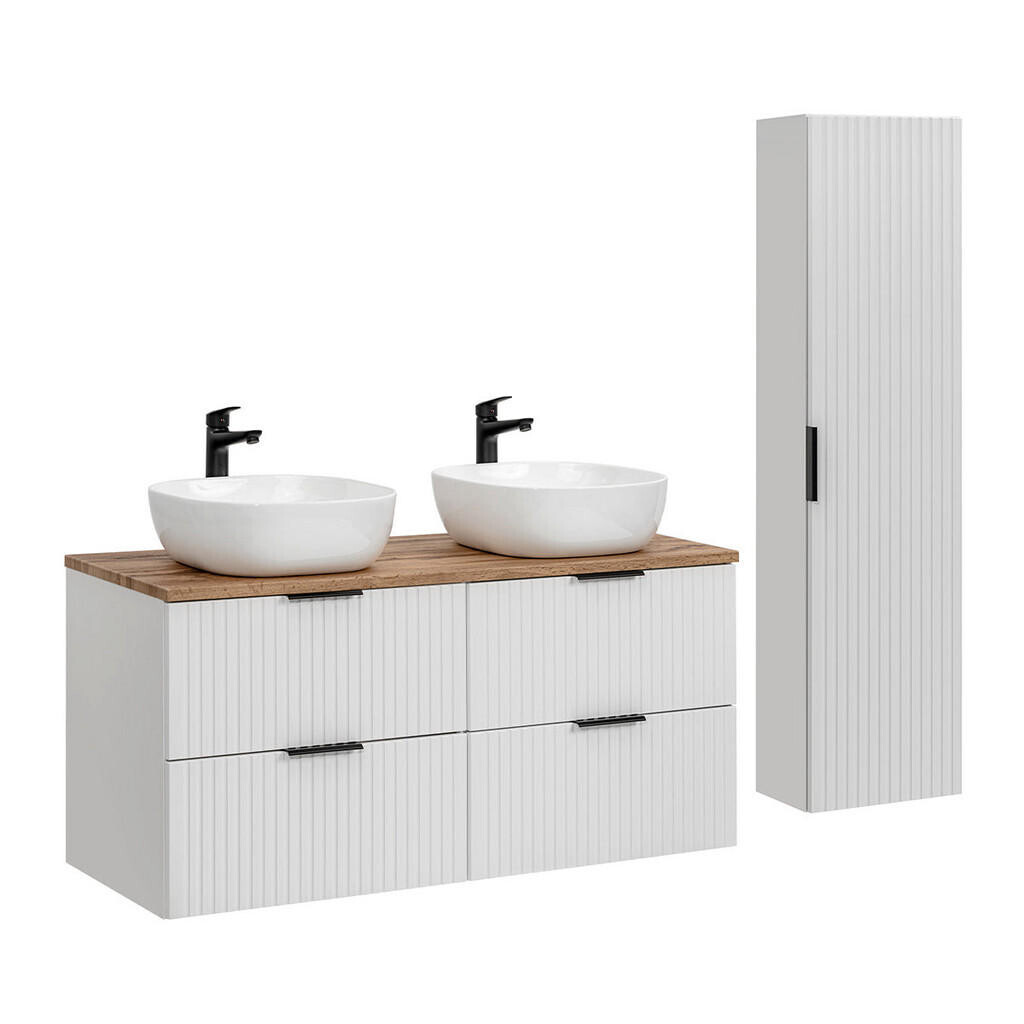 Petits-meubles KOUPELNOVÝ NÁBYTEK 120.8cm Adriel 2er-Set Bílá