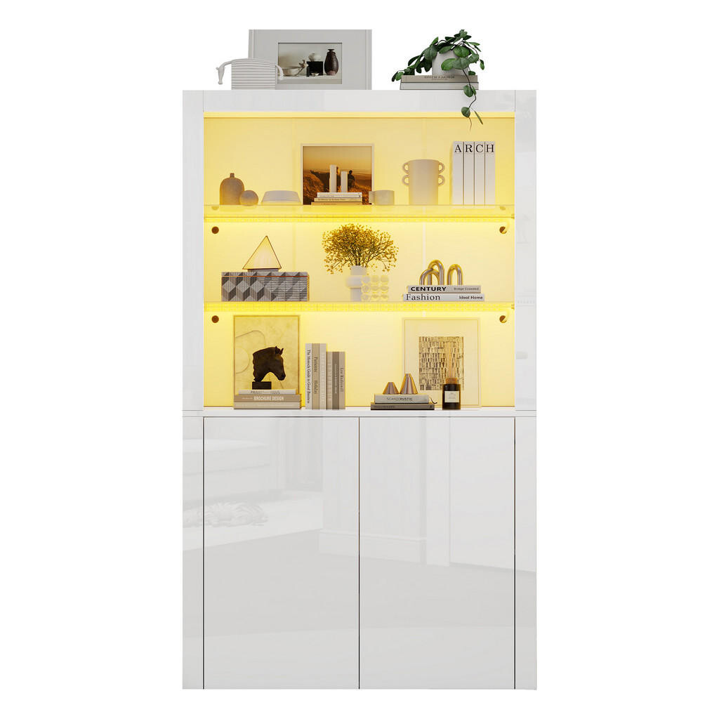 FLIEKS VITRÍNA LED sklo vysoký lesk 100x35x170cm