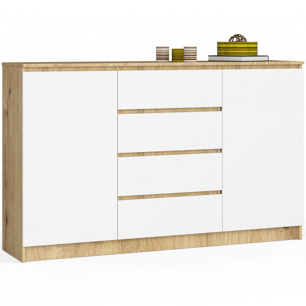 RAUMHIRSCH FURNITURE KOMODA dub Artisan, bílá 99/160/40
