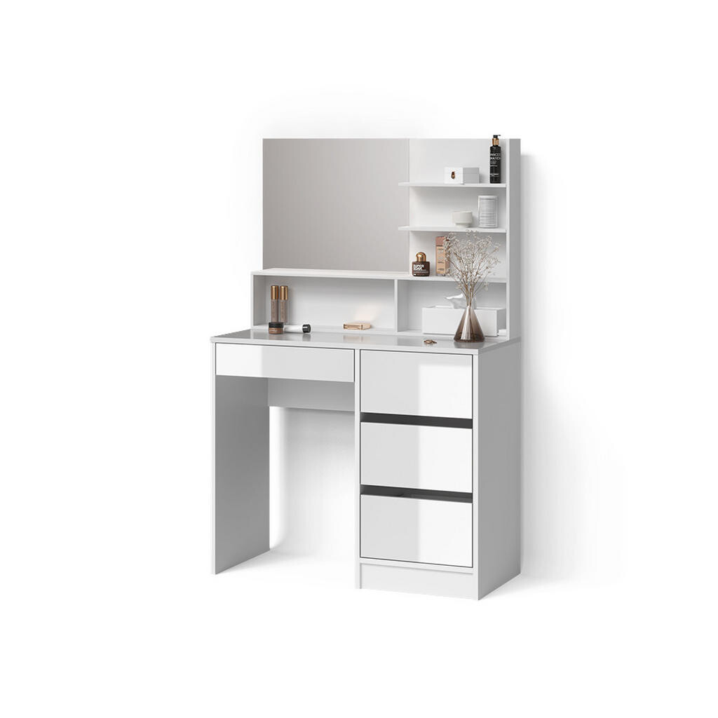 Livinity® TOALETNÍ STOLEK Imola Bílá 90 cm se zrcadlem