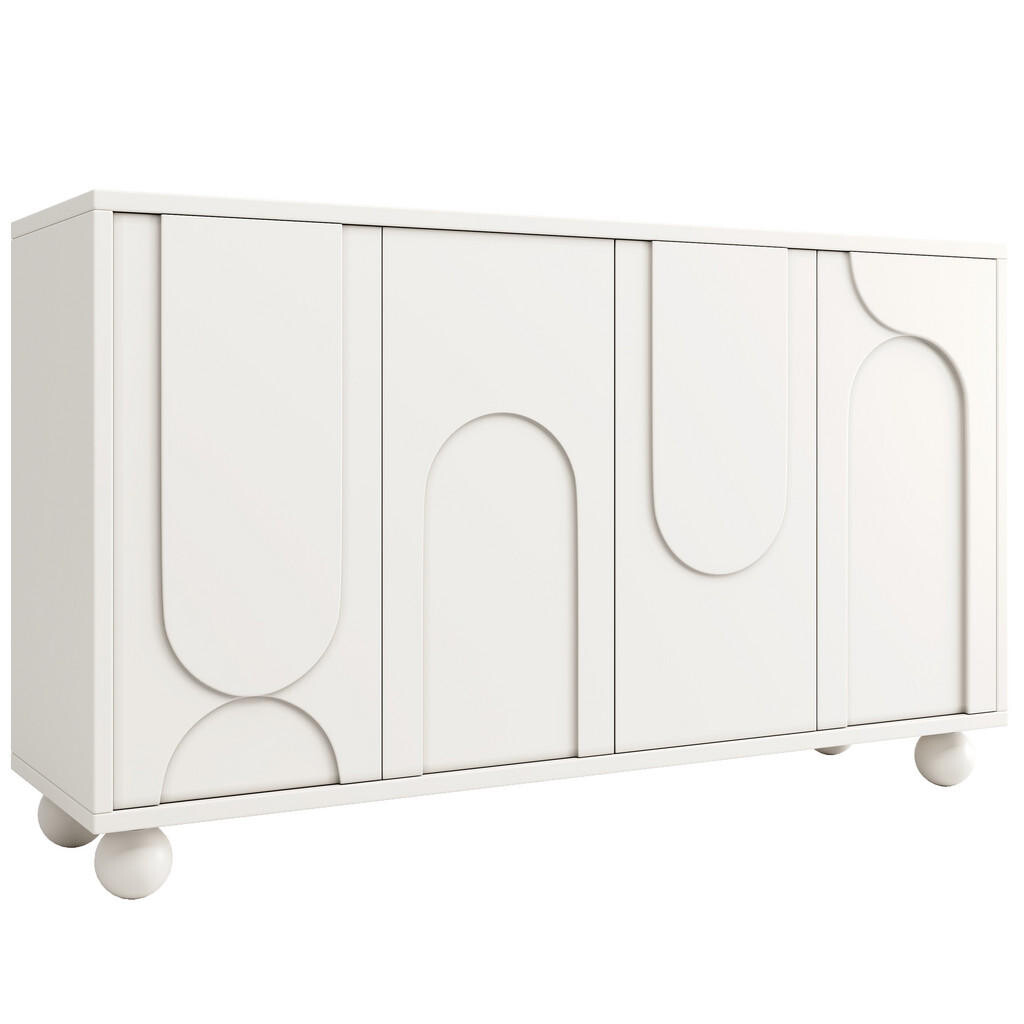 Urban Meuble SIDEBOARD 120 cm bílý se 2 dvířky a nastavitelnou policí v moderním designu