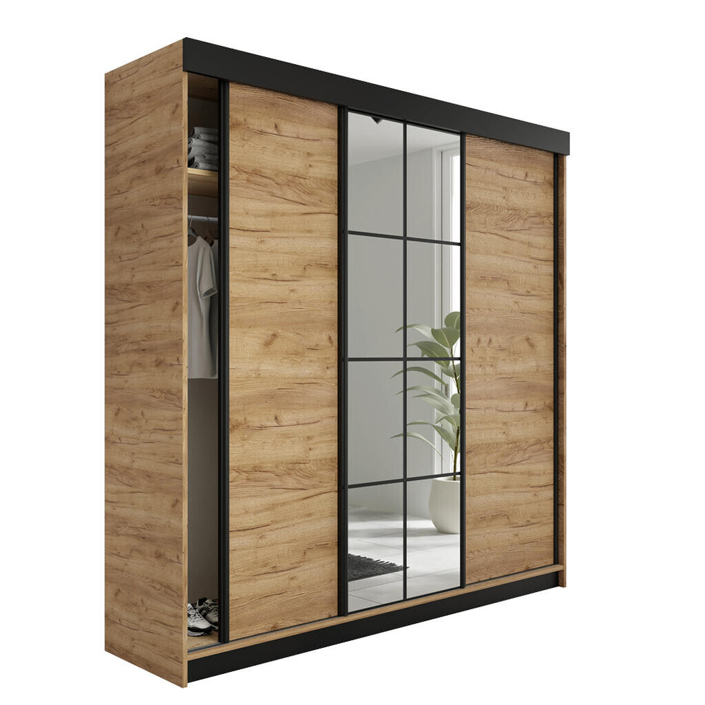 Kier Furniture POSUVNÁ ŠATNÍ SKŘÍŇ LAMARO Dub Craft 200x205x59cm