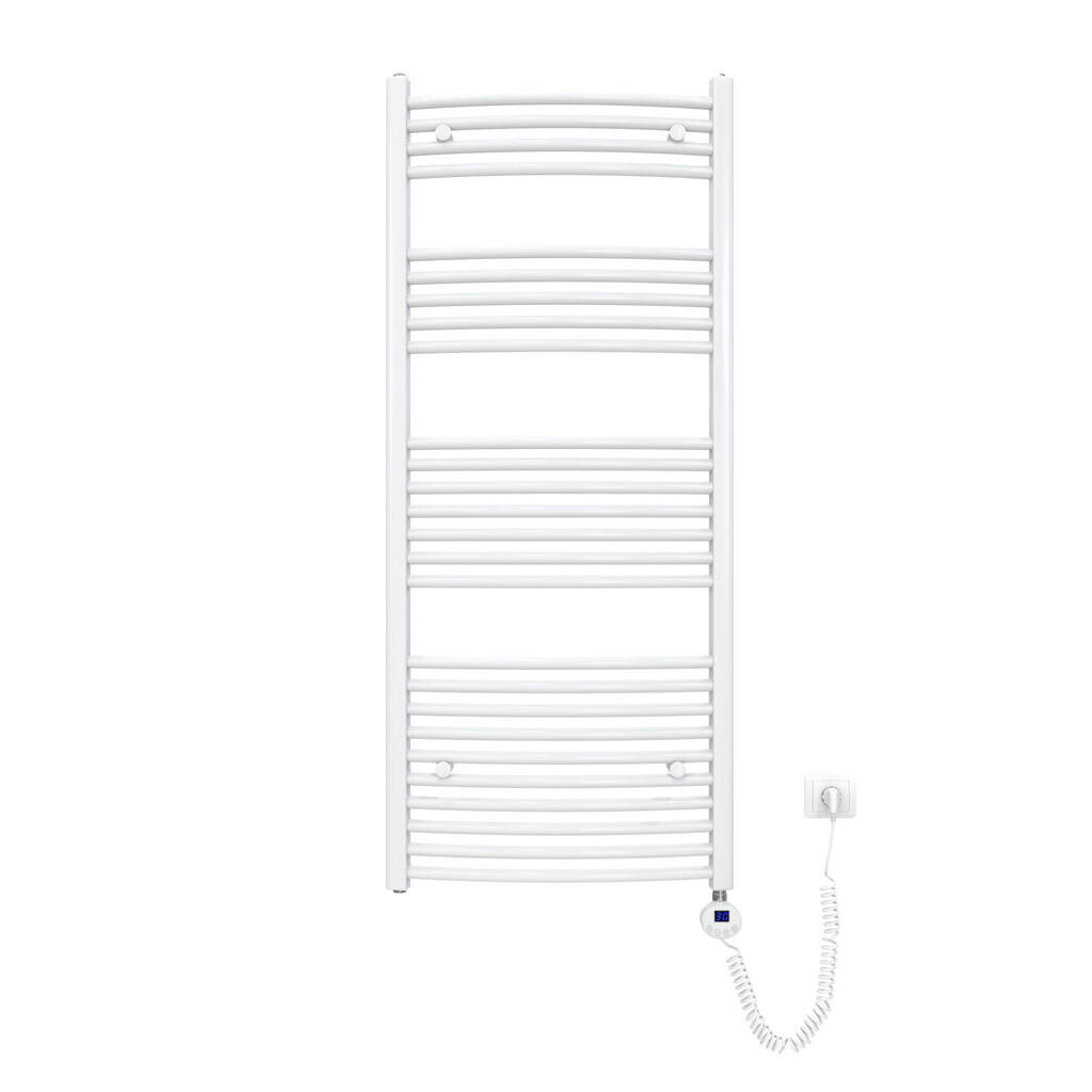 EMKE RADIÁTOR Towel Elektrický Zakřivený Bílý 140/60 cm