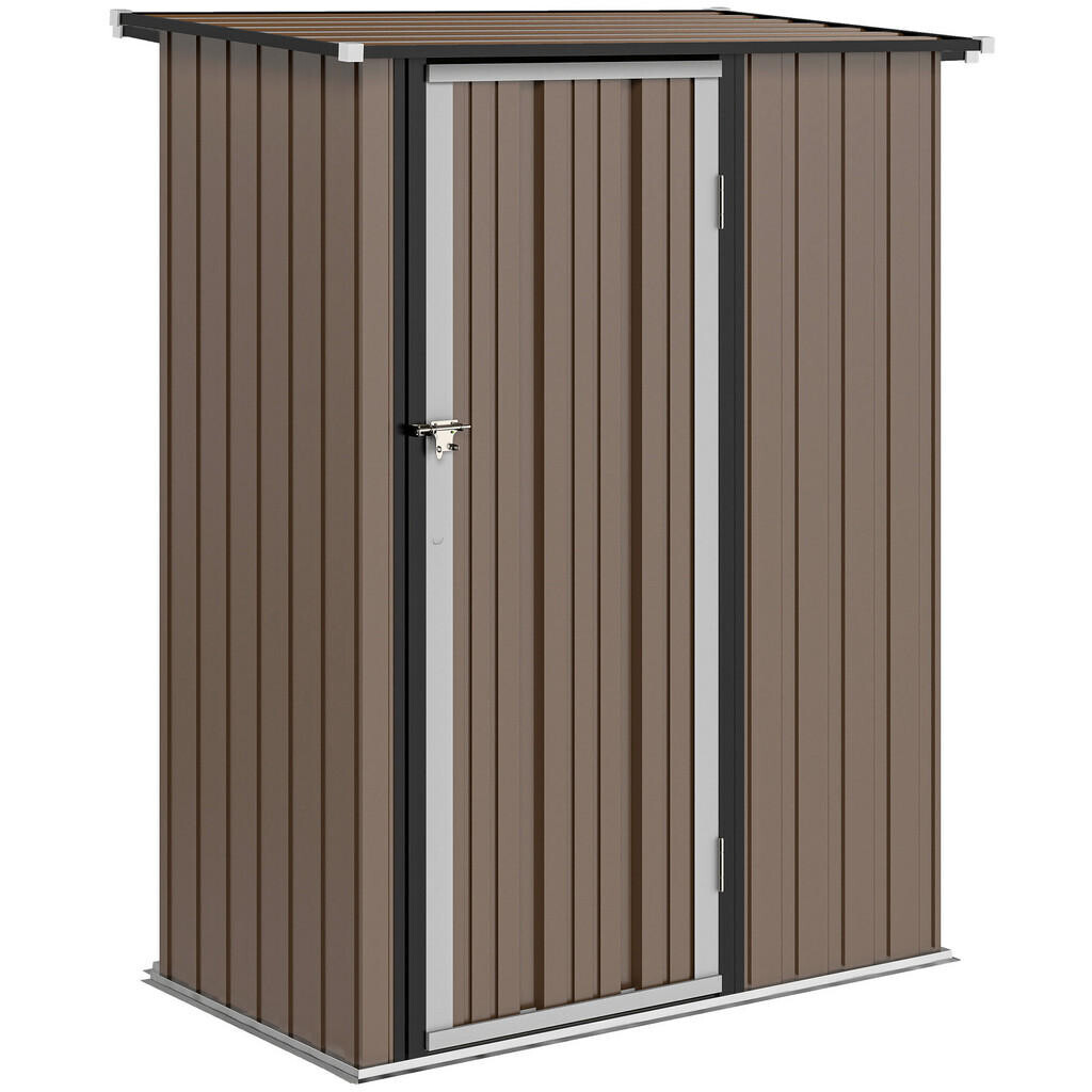 Outsunny ZÁHONKA s pultovou střechou 1,07 m² 142 x 84 x 189 cm hnědá