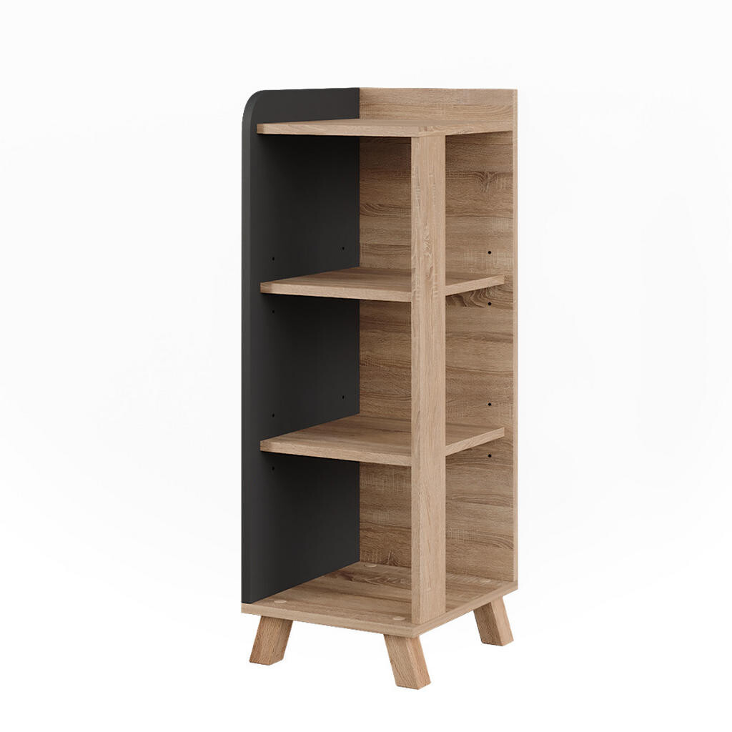 Vicco MIDI SKŘÍŇKA Karen Sonoma/antracit 30 x 90 cm se 4 policemi