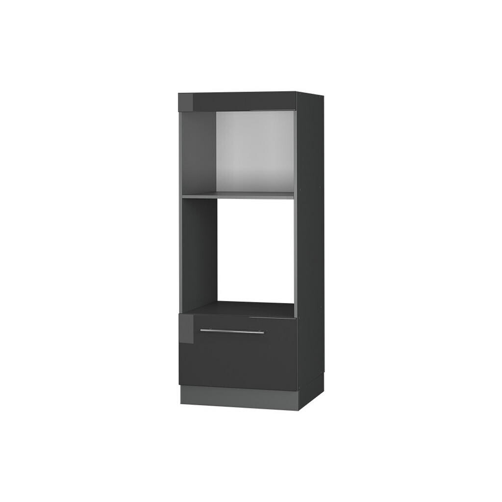 Vicco SKŘÍŇKA NA MIKROVLNNOU TROUBU Fame-Line Antracitový vysoký lesk 60 cm otevřený