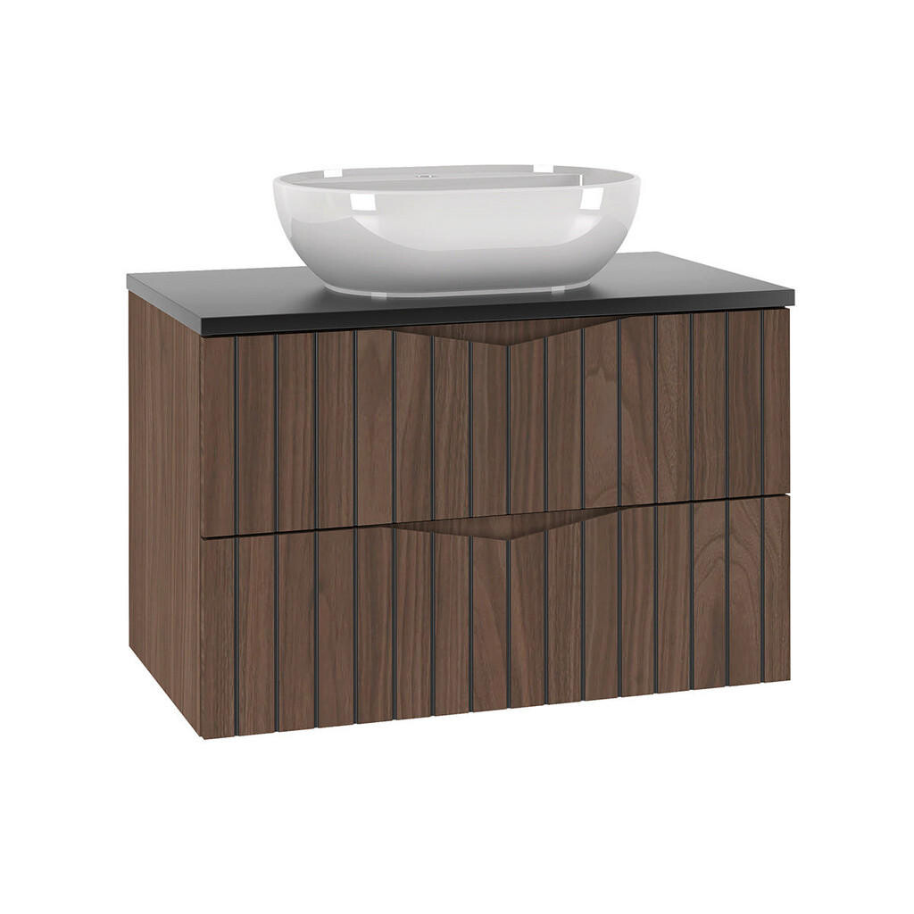 Petits-meubles UMYVADLO 80.6cm Siena Dřevo a černá