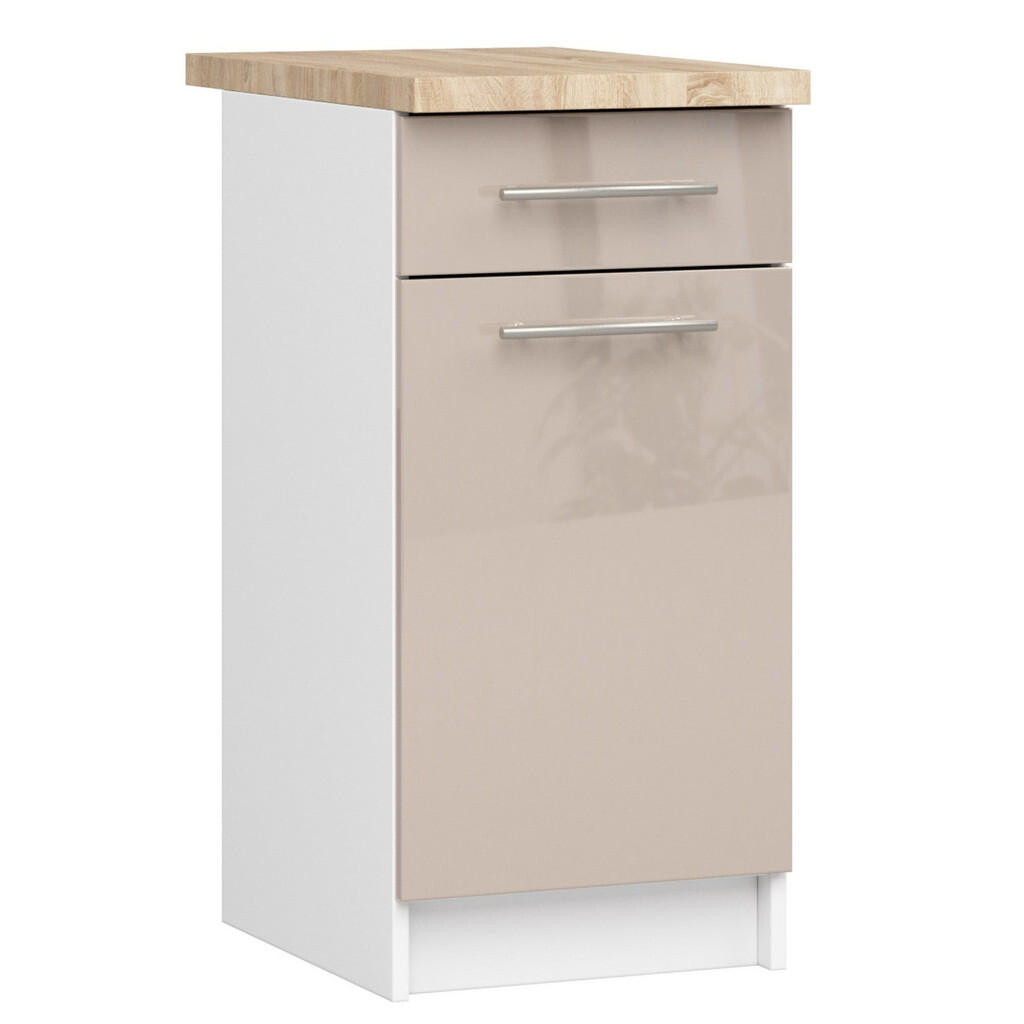 RAUMHIRSCH FURNITURE SPODNÍ SKŘÍŇKA bílá, lesklá cappuccino 85/40/46