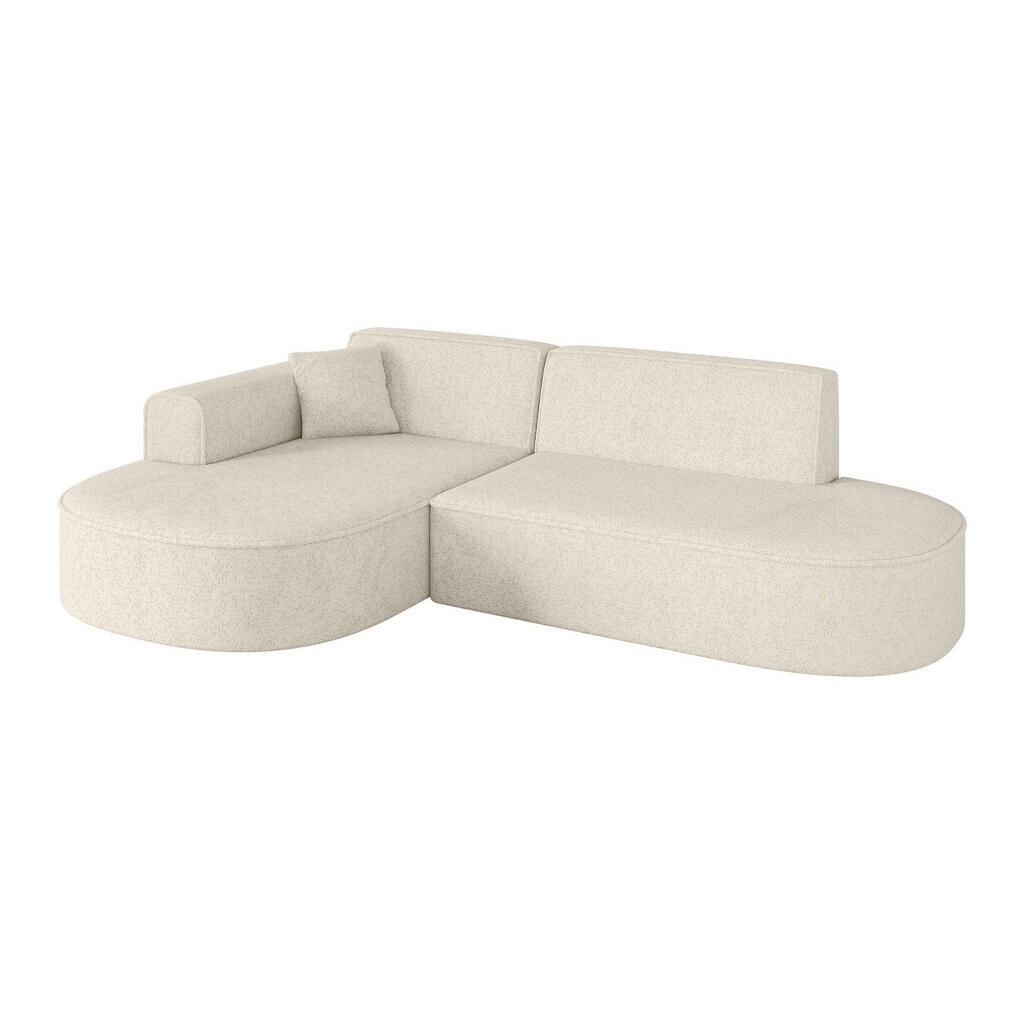 ALTDECOR ROHOVÁ SEDACÍ SOUPRAVA s otomanem vlevo MARI-L1 – 243 x 171 x 79 cm, krémová látka