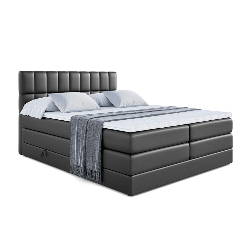 ALTDECOR POSTEL boxspring MIAMI KING – 140x200 – H3/H4 – vysoce lesklá černá