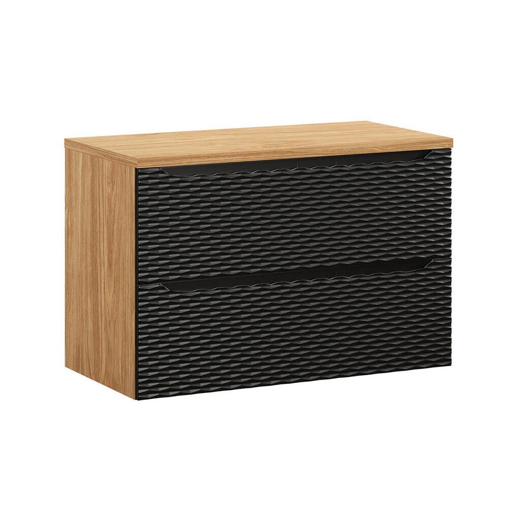 Petits-meubles SKŘÍŇKA POD UMYVADLO 90cm Elora Černá a dřevěná