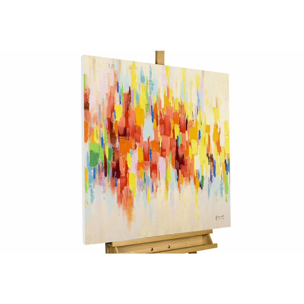KUNSTLOFT RUČNĚ MALOVANÝ AKRYLOVÝ OBRAZ BÉŽOVÝ, 80/80 CM