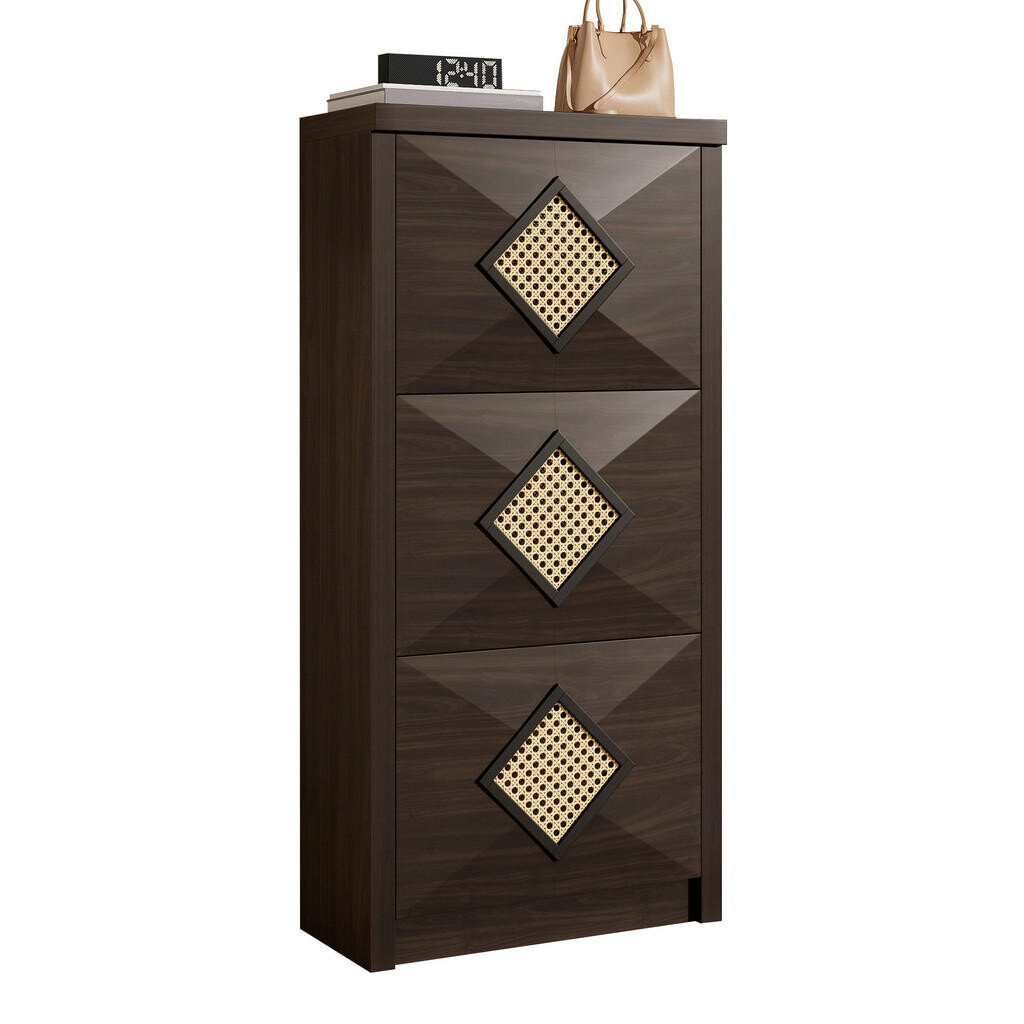 FLIEKS BOTNÍK 54x25x115cm Ratanový Vzhled 3 Výklopy