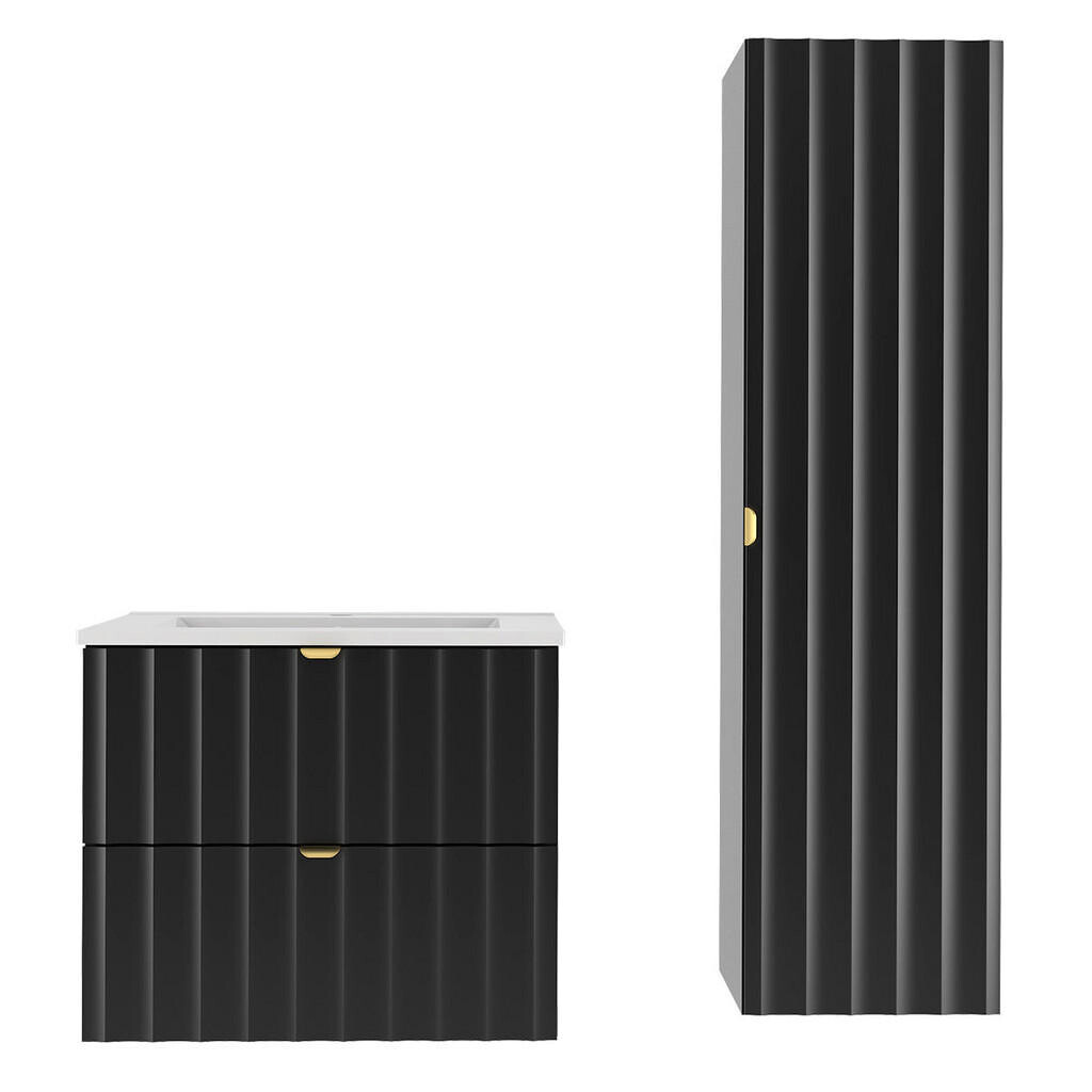 Petits-meubles KOUPELNOVÝ NÁBYTEK 80cm Lexa 2er-Set Černá